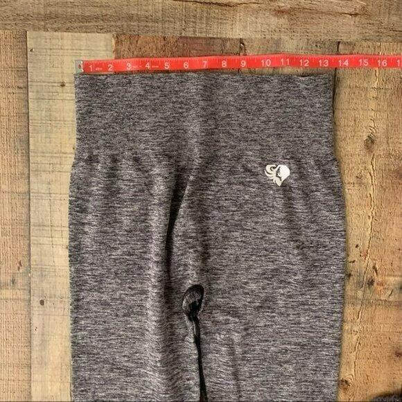 Women’s best move high waisted seamless leggings gray marbled - Picture 6 of 7